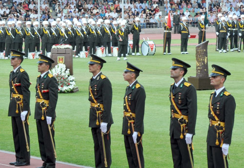 Turkish officers at ceremony